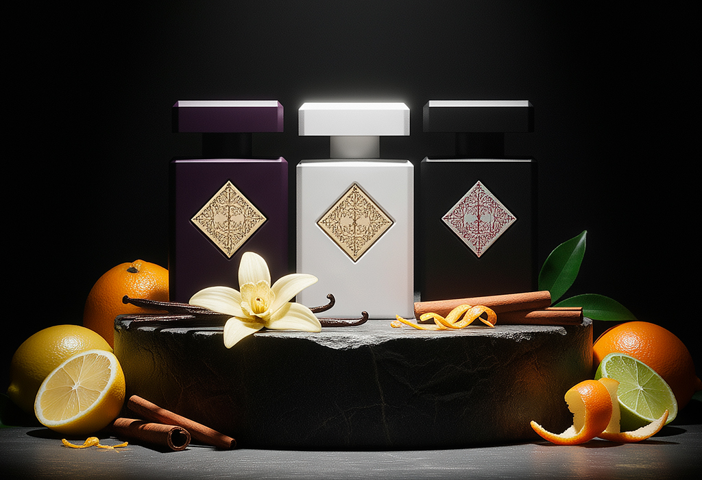 best mens Initio fragrance bottles with citrus, vanilla, cinnamon